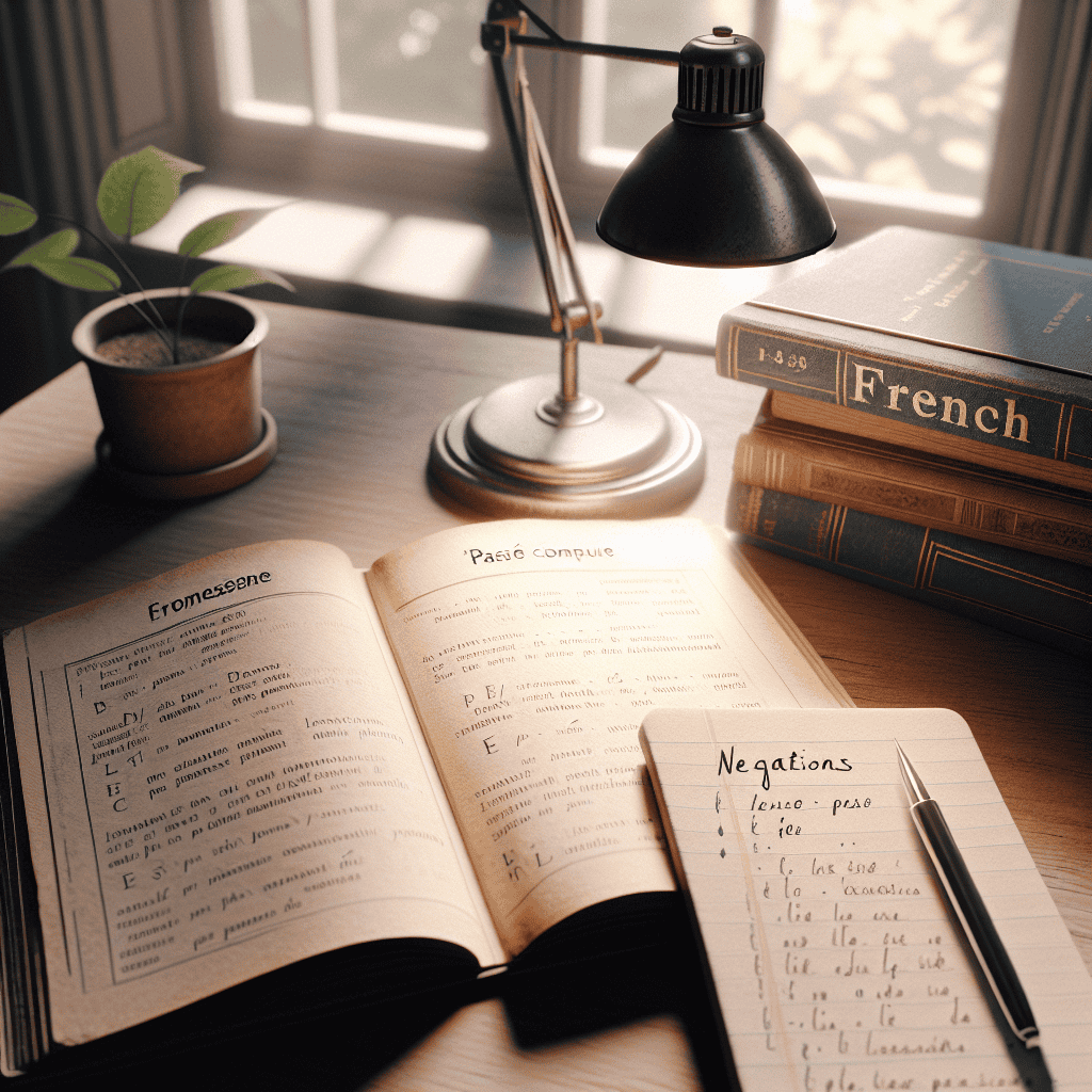 آموزش گرامر مربوط به منفی کردن در passé composé