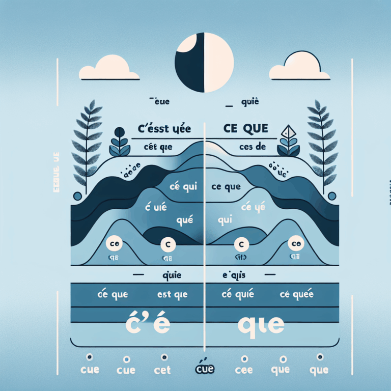 Illustration of emphasis in French language with 'c'est que' and 'ce qui/ce que' structures