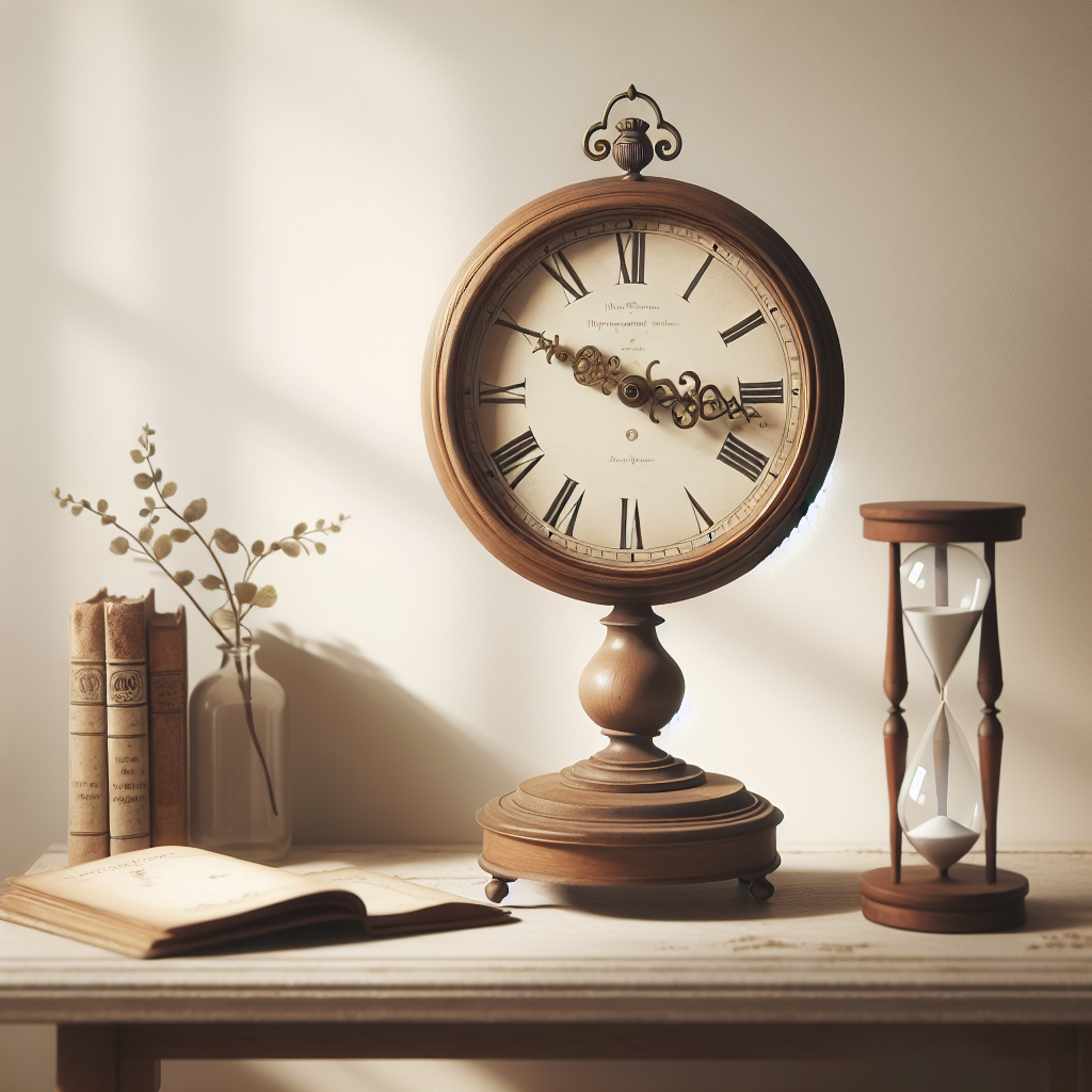 A minimalist and clear image representing the concept of time in French language