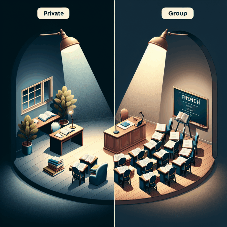 Comparison between private and group French classes
