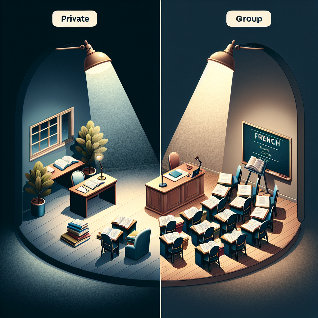 Comparison between private and group French classes