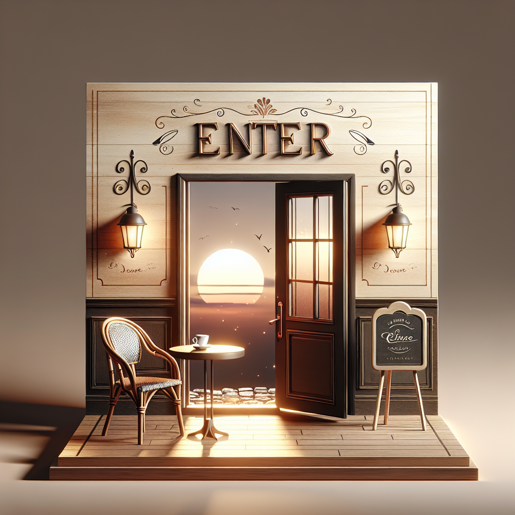 Minimal and clear image suitable for a WordPress blog article about the French verb 'entrer'