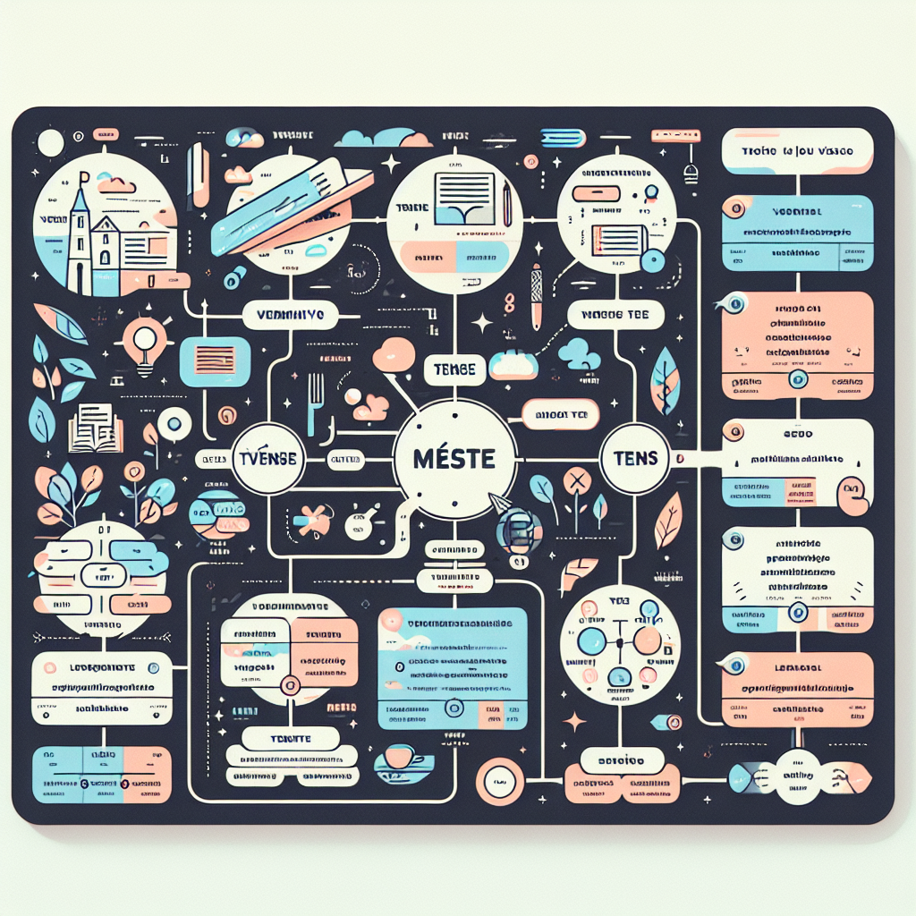 Minimal and clear illustration representing the French verb 'Mettre' in various contexts and tenses