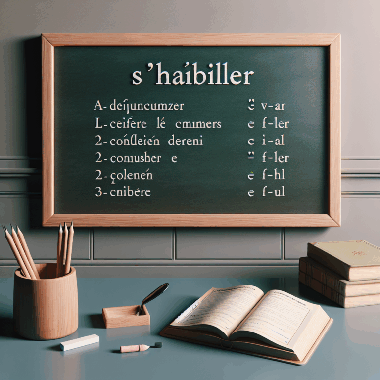 زمان حال صرف فعل s’habiller در زبان فرانسه