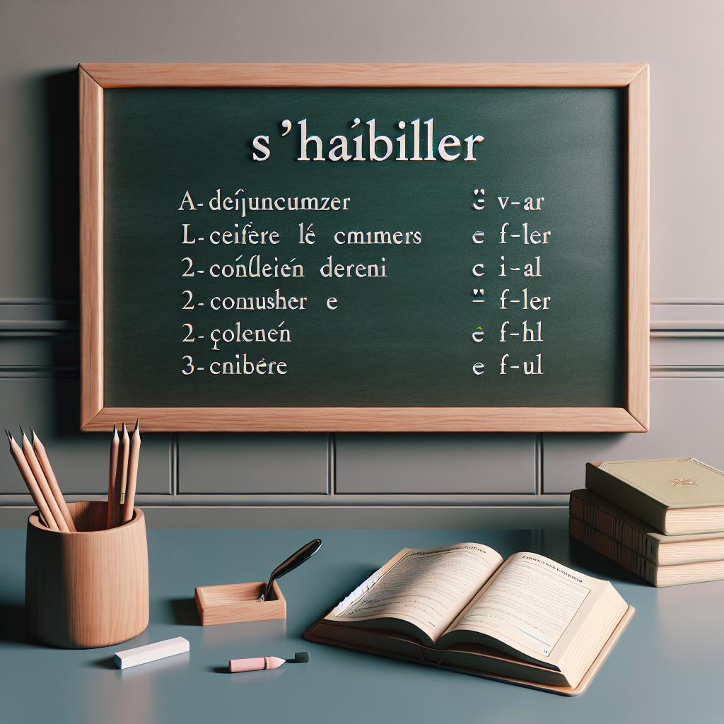 زمان حال صرف فعل s’habiller در زبان فرانسه