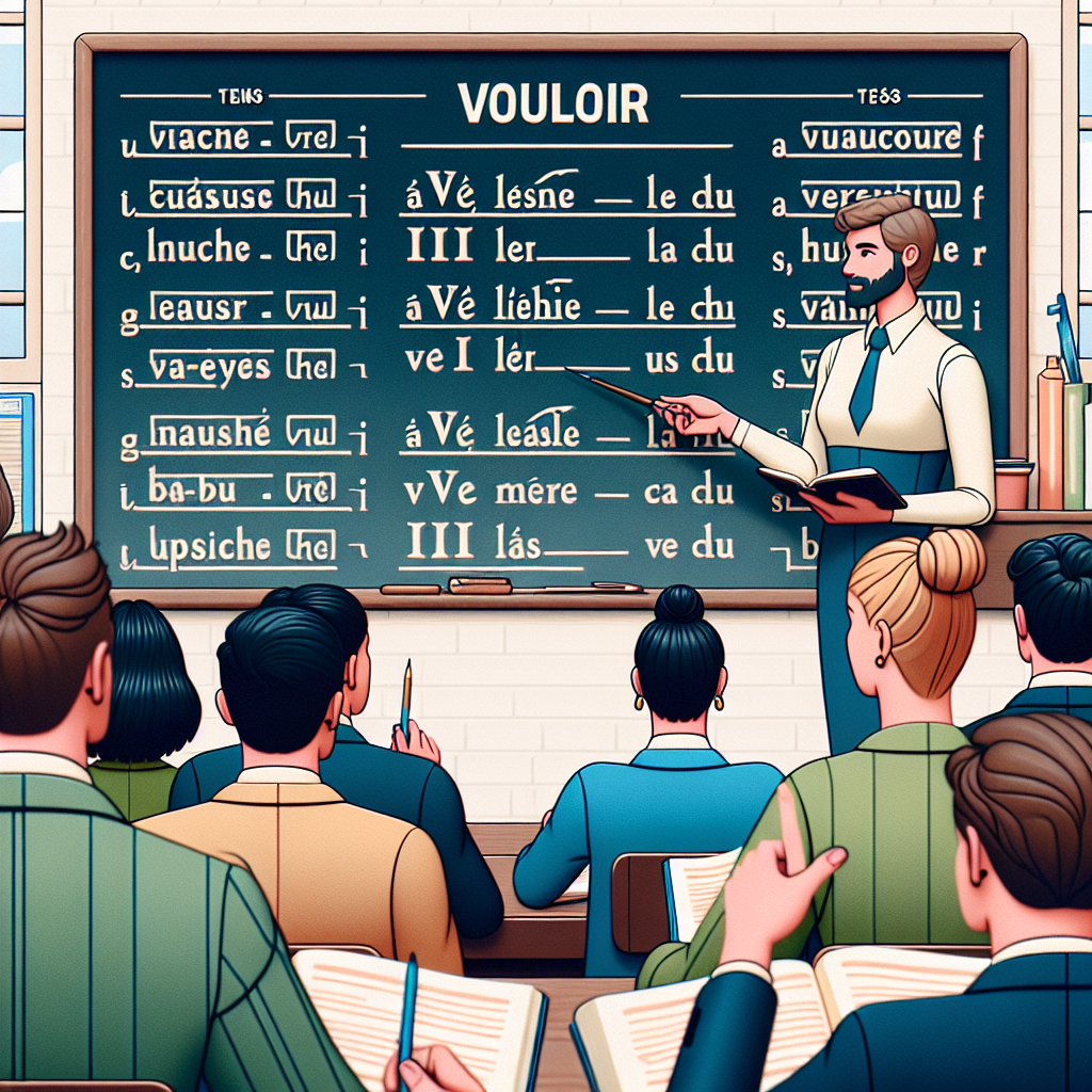 French verb vouloir conjugation in different tenses