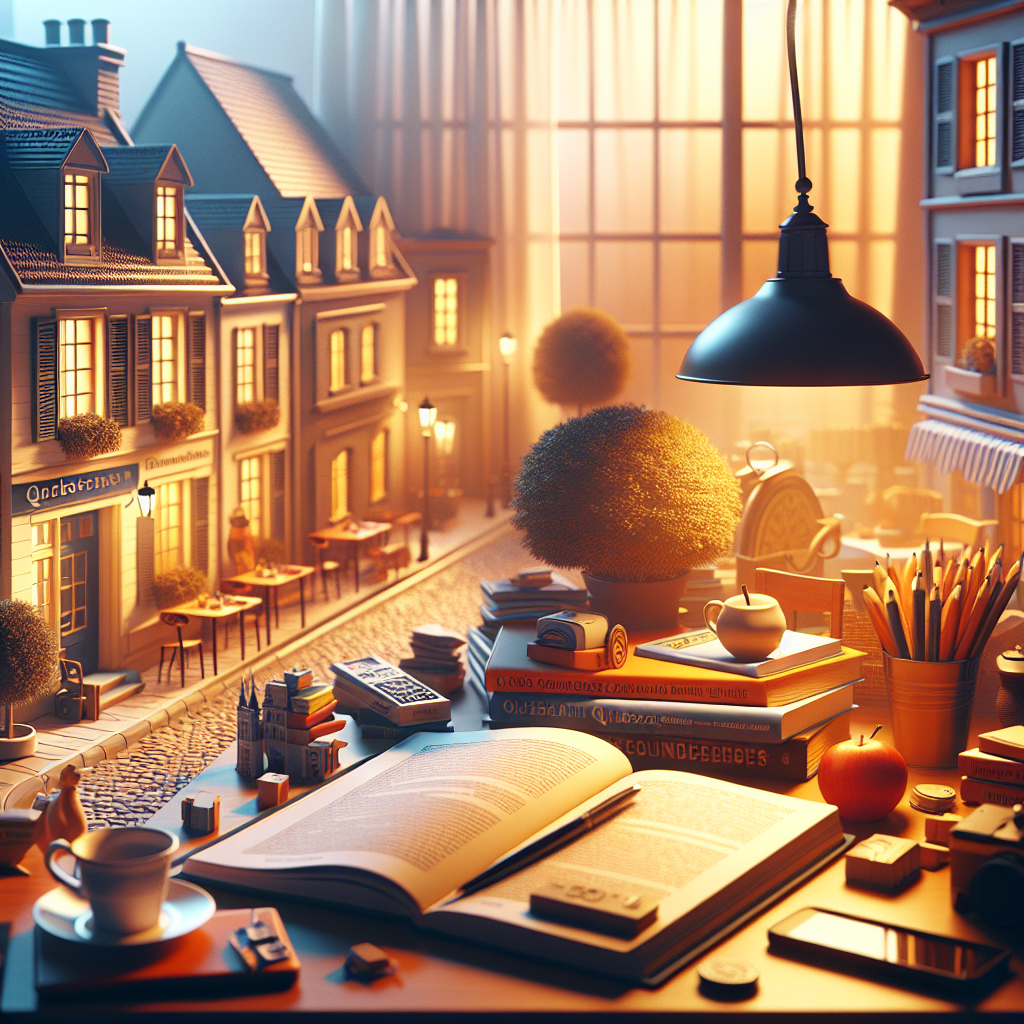 Minimal and clear image representing Quebec French dialect with elements like setting, lighting, objects, and mood.