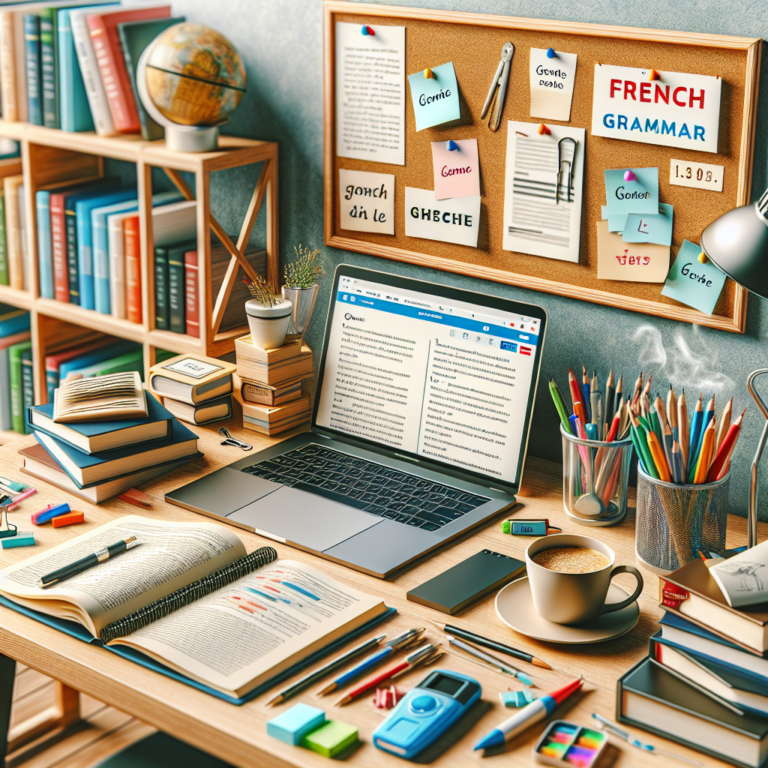 Mastering French grammar concept with various study materials and tools