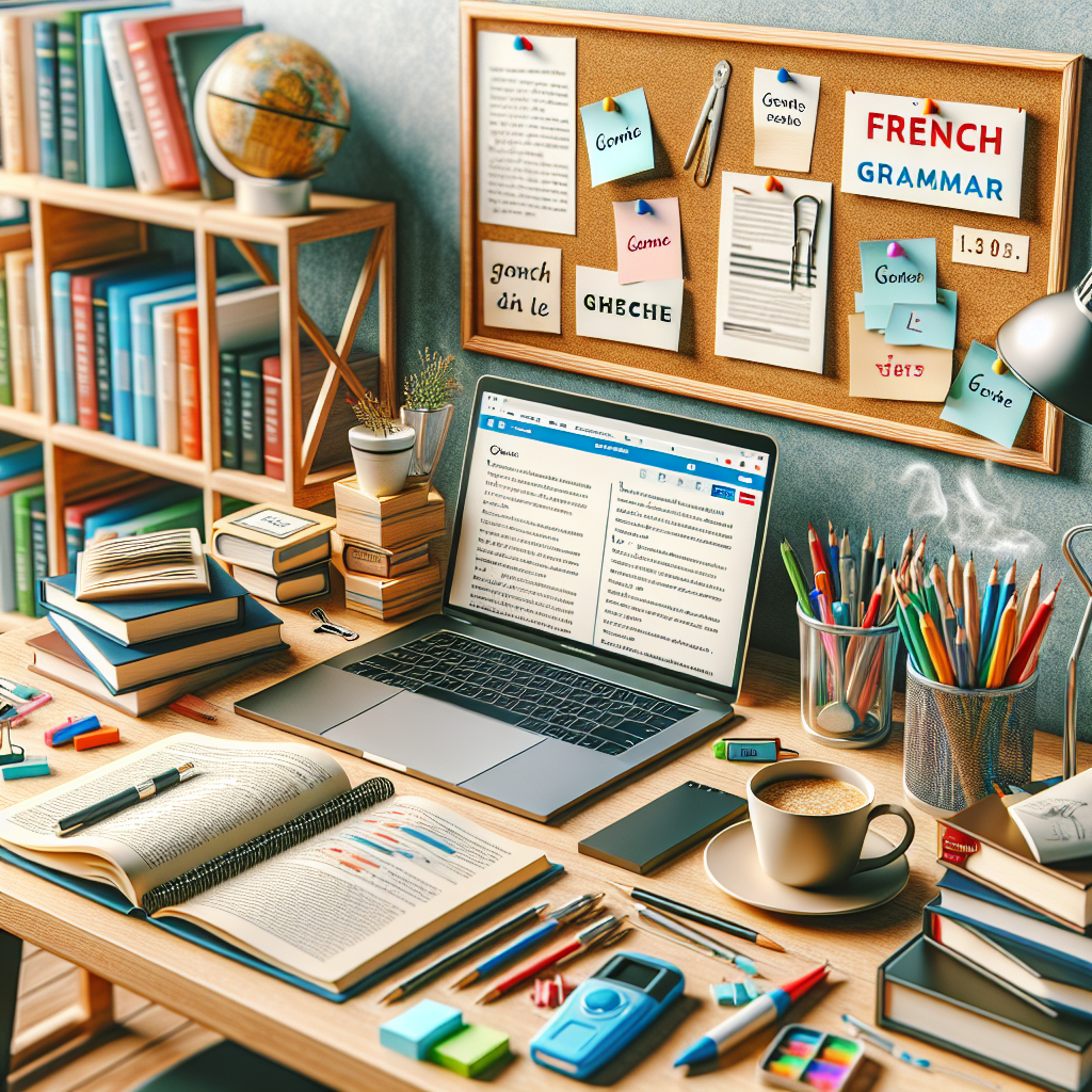 Mastering French grammar concept with various study materials and tools